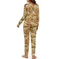 thumbnail image 5 of HELLHERO Thanksgiving Pajama Set for Women Rooster Pumpkin Printed Sleepwear Soft 2 Piece Pjs Set Long Sleeve Tops Jogger Pants Pajama Sets, L, 5 of 5