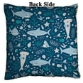 thumbnail image 2 of PKQWTM Underwater Cute Sharks Reversible Mermaid Cushion Cover Home Decor Sequin Pillow Case Size 20x20 inches, 2 of 2
