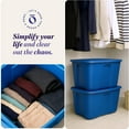 thumbnail image 6 of HOMZ Heavy-Duty Solid 32-Gallon Large Storage Bins with Lids, Blue, 2 Pack, 6 of 9