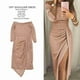 thumbnail image 2 of Mujer ceñido al cuerpo largo con hombros descubiertos Color puro ceñido al cuerpo femenino elegante para fiesta ANGGREK Otros, 2 of 7