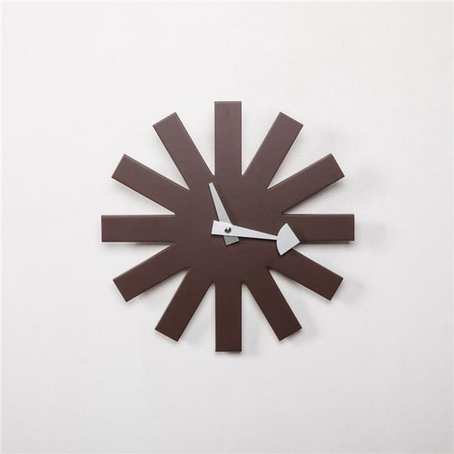Control Brands G121021WALNUT Walnut Asterisk Clock, Walnut - 11.8 in.