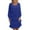 Blue, variant on Efsteb Long Sleeve Dress for Women Tiered Dress Elegant Knee Length Wedding Guest Party Ruffle Layered Swing Dresses (Red,M)