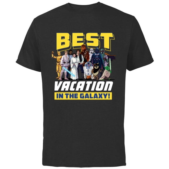 Star Wars Best Vacation in the Galaxy Family Group Trip - Short Sleeve Cotton T-Shirt for Adults - Customized-Black