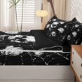 thumbnail image 5 of Homewish Grunge Skull Skeleton Zipper Full Size Comforter Sets with Fitted Sheet and 2 Pillowcases,Halloween Spider Web Zipper Bedding Set,Floral Bed Set,Black Reversible,4pcs, 5 of 8