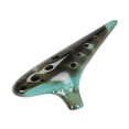 thumbnail image 3 of Ocarina de 12 agujeros, flauta de arcilla cerámica, instrumento musical profesional compacto con afinación en C , ideal como regalo para adultos y Verde, 3 of 8