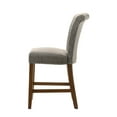 thumbnail image 5 of 18.5 Inch Width Counter Height Chair, Modern Upholstered Dining Chair with Metal Footrest, Button Tufted High Back and Nailhead Trim for Kitchen, Bar and Dining Room, Gray, 5 of 5