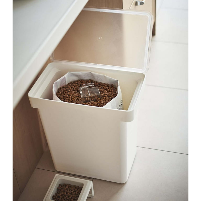 Yamazaki Home 3.2 Gallon Airtight Pet Food Storage Container - White