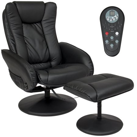 Best Choice Products Faux Leather Electric Massage Recliner Couch Chair w/ Stool Footrest Ottoman, Remote Control, 5 Heat & Massage Modes, Side Pockets - (Best Value Massage Chair)