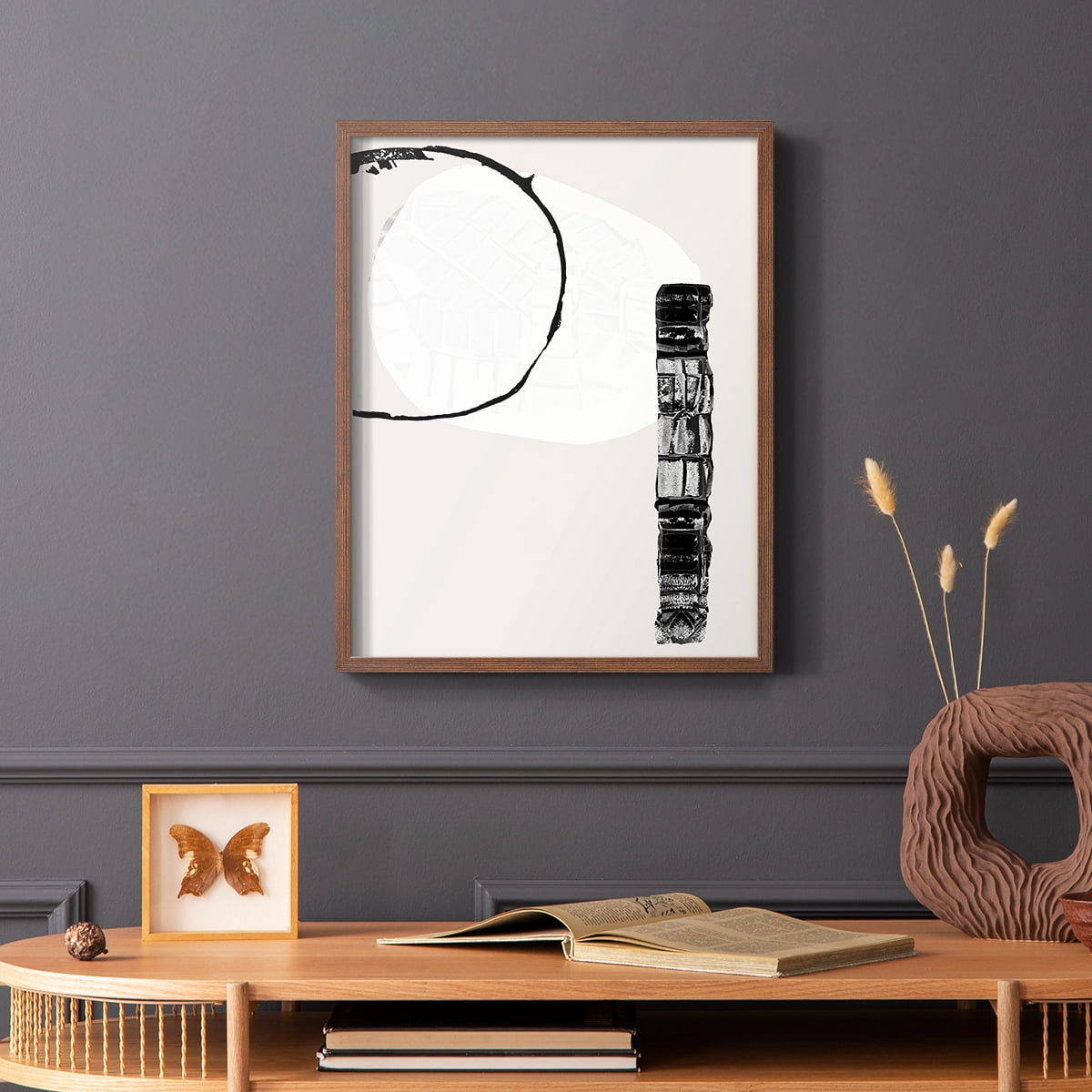 Zen Shapes II Framed Print - Solid Wood in Single Picture Frame Solid Wood 2 Framed Print