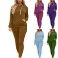 thumbnail image 1 of Yuyuzo Sweatsuits for Women 2 Piece Outfits Drawstring Hoodies Casual Yoga Athletic Pants Comfy Sweatshirts Pants Sets, 1 of 6