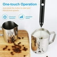 thumbnail image 3 of Espumador de leche recargable, batidor portátil de tres velocidades, batidor eléctrico para bebidas con batidores de acero inoxidable para café, chocolate caliente y capuchino, 3 of 5