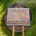 thumbnail image 4 of Cesta para parrilla de acero con divisores extraíbles y Malla fina, acesorio portátil para cocinar al aire libre, para párlico ideal, verduras, camarones y, 4 of 7