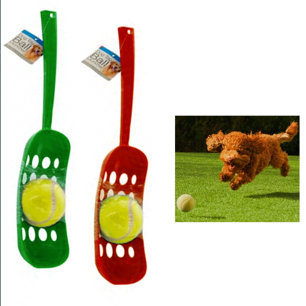 1 Pet Ball Launcher Set Tennis Scoop Toss Dog Play Fetch Games Park Fun