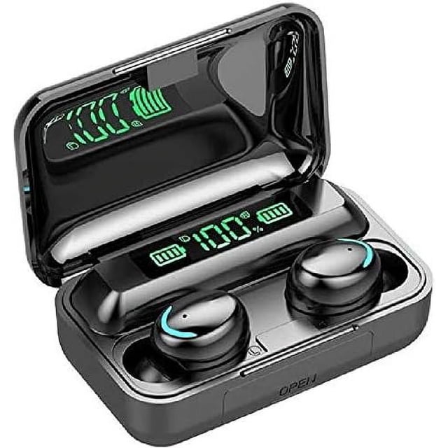 Auriculares inalámbricos, Auriculares Bluetooth 5.0, Auriculares Deportivos con Estuche de Carga de batería Auriculares Impermeables Micrófono con cancelación de Ruido