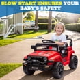 thumbnail image 5 of Zimtown 12V Kids Ride On Truck Car w/Parent Remote Control, Spring Suspension, LED Lights, Red, 5 of 5
