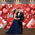 thumbnail image 6 of Red Heart Valentine's Day Banner Pink Theme Love Display Polka Dot Gift Box Heart Backdrop for Romantic Party Valentine's Celebration Couples Gathering, 6 of 8