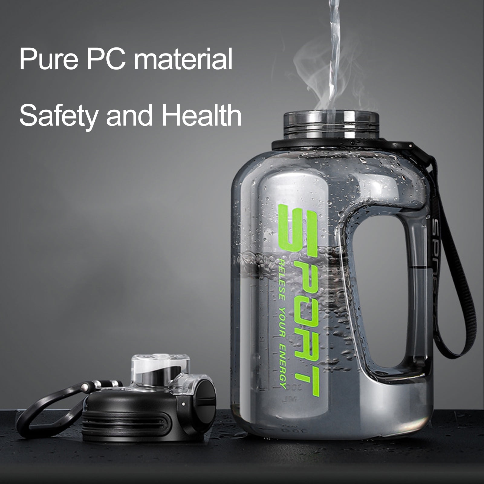 Pc Portable Large Capacity Water Bottle With Scale, Suitable For Outdoor  Sports, Fitness, Cycling And Gym Exercise, Gift For Men And Women - Temu