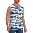 thumbnail image 2 of Daiia Palm Tree Printed Men's Tank Tops,Casual Soft Sleeveless Gym Muscle Shirts Bodybuilding Tee-XX-Large, 2 of 8