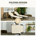 thumbnail image 6 of Outsunny 2-piece Chaise Lounge w/ Adjustable Backrest and Sunshade, Tan, 6 of 10