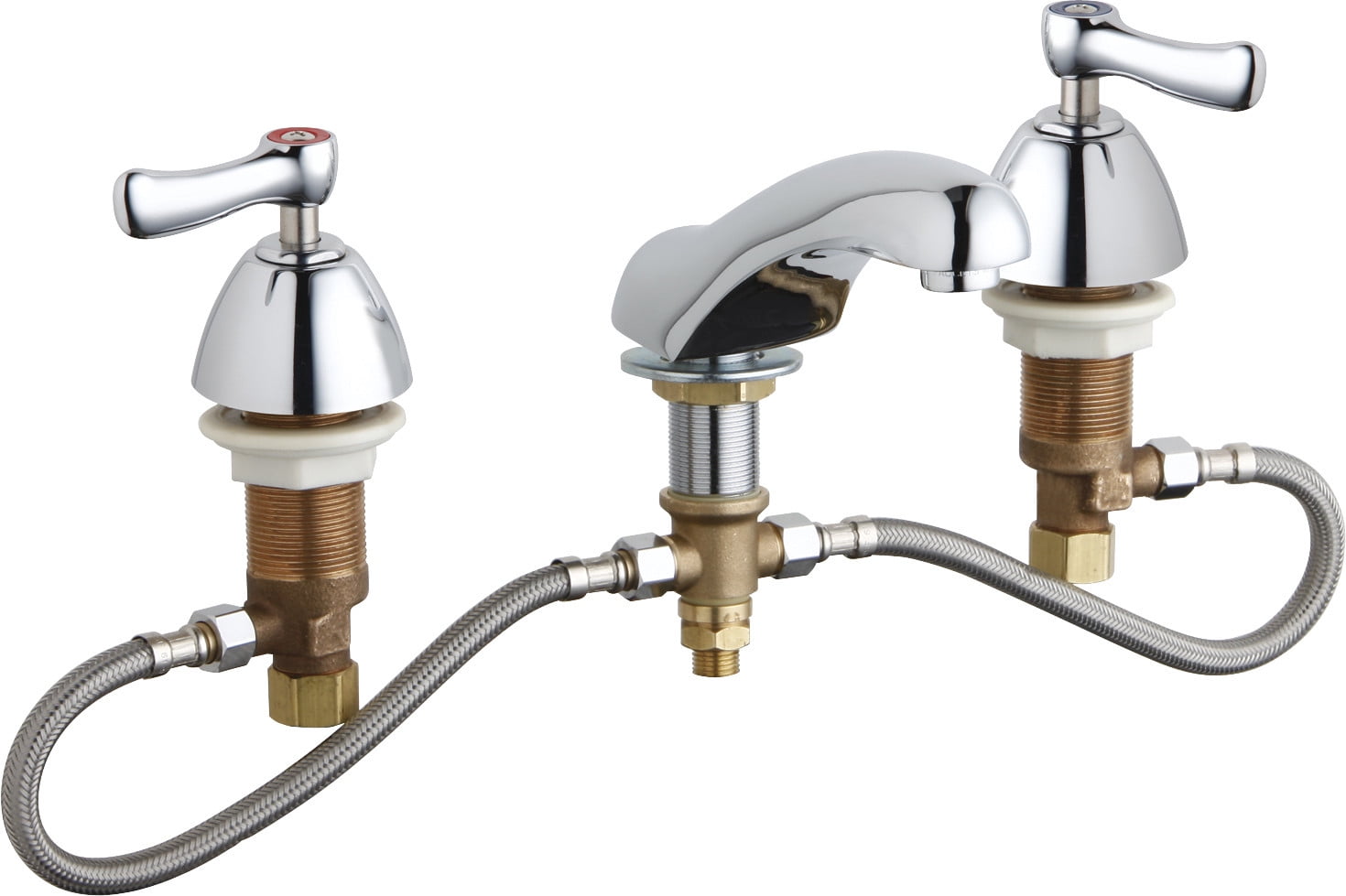 Chicago Faucets 404HZAB Chrome Widespread Bathroom Faucet