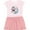Pink With Stripes, variant on Inktastic Though She Be But Little Fierce Quote Girls Toddler Dress