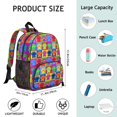 thumbnail image 6 of Colorful Dog Paw Footprint Backpack Backpack for School,Cute School Bag,Schoolbag with Adjustable Shoulder Straps & Padded Back,13.8"x11.4"x6", 6 of 6