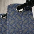 thumbnail image 3 of Ambesonne Floral Grommet Curtain, Droplet Motif, 50" x 72", Dark Blue Green, 3 of 6