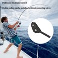 thumbnail image 4 of Double Roller Fishing Rod Guide Tip Pulley Ring Rod Guide Tips Fishing Boat Trolling Tool for Sea Boat Fishing Trolling[4.0mm], 4 of 9