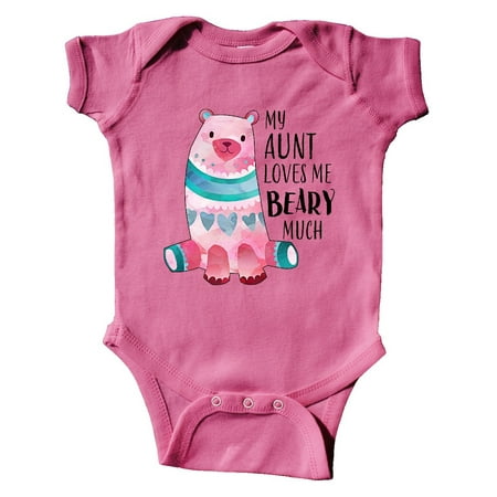 

Inktastic My Aunt Loves Me Beary Much with Cute Bear Gift Baby Boy or Baby Girl Bodysuit
