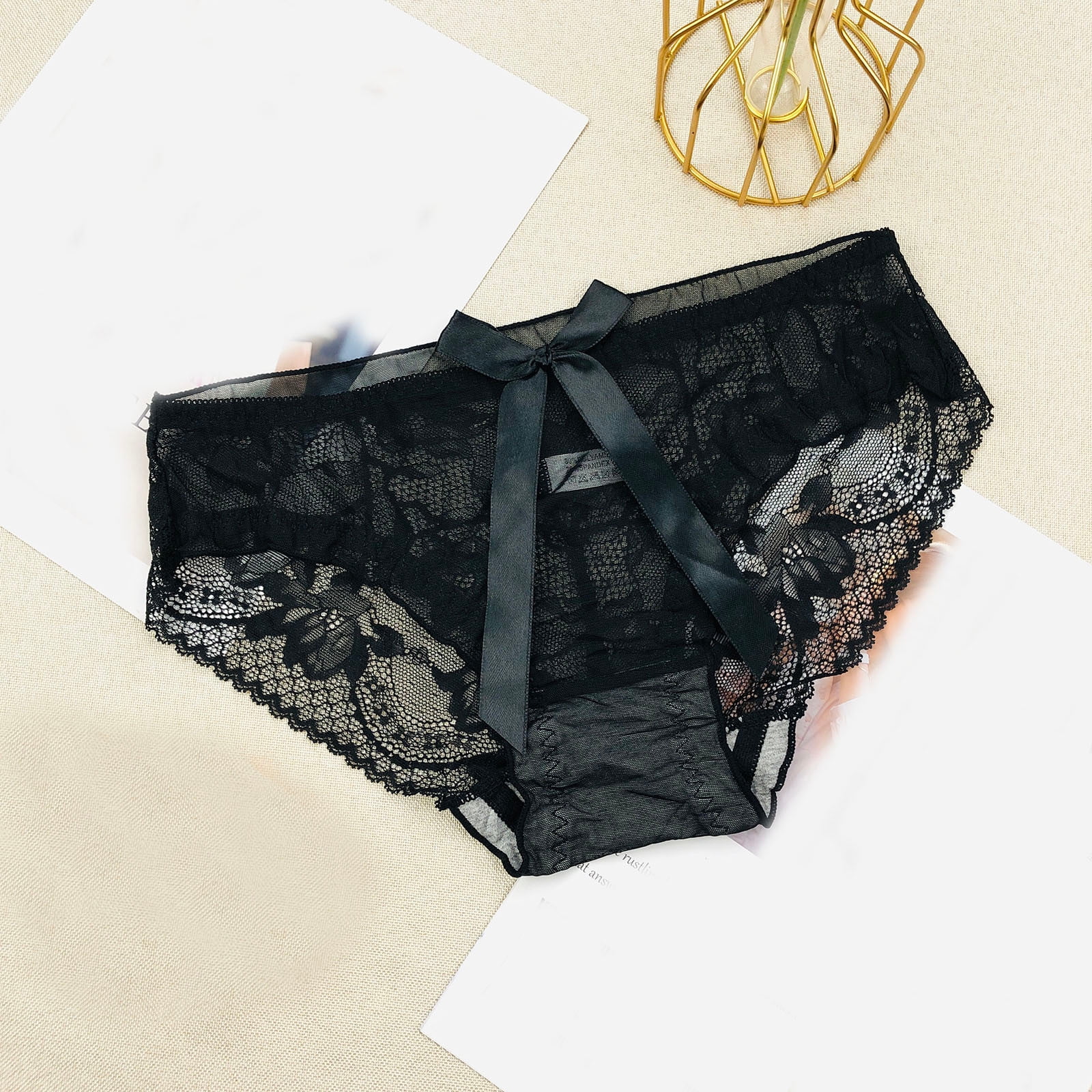 FZM Womens Underwear Cotton High Cut String Bikini Panties Stretch Low