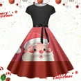 thumbnail image 2 of Womens Christmas Dress Christmas Outfits for Girls Women's Christmas Elegant Knee Length Sleeveless Party Dress, 2 of 3