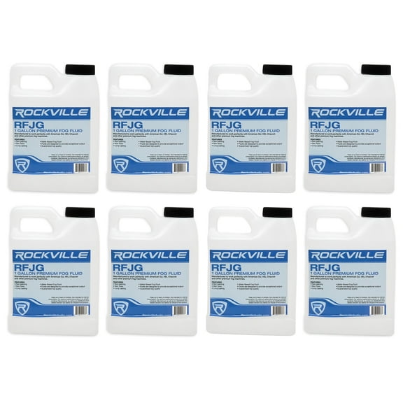 8) Rockville RFJG Gallons Fog/Smoke Juice Fluid For Chauvet/American DJ Machines