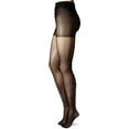 thumbnail image 2 of Hanes X-Temp Women's Sheer Tights with Control Top Black M, 2 of 2