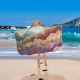 thumbnail image 5 of Abstract Hill Ink Painting Hooded Beach Towel Kids Bath Towels Quick Dry for Pool Swiming 50" x 23.5" Microfiber Soft Bathrobe, 5 of 7