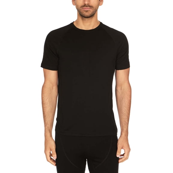 Men's Merino Wool Microweight Raglan T-shirt - Black - Small