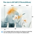 thumbnail image 3 of Peel and Stick Canvas Wallpaper Wall Mural Abstract Nordic Print Shapes Flower Leaves White Watercolor Seamless Wall Art Self Adhesive and Removable 69in x 98in, 3 of 8