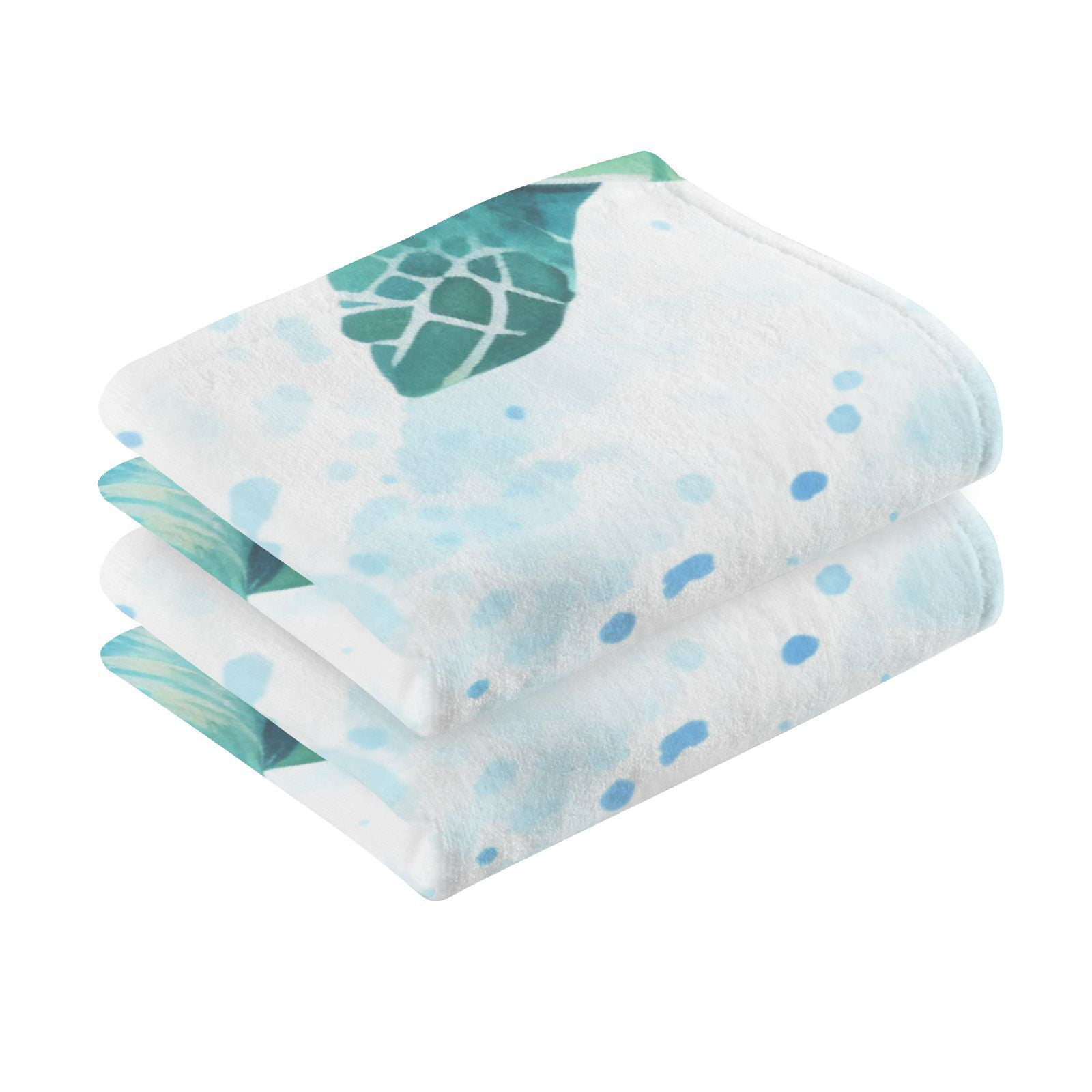 Turtles Hand Towel Bath Towels Face Towels Cotton Absorbent for Home Hotel Spa Swimming Yoga Sports Decorative Towel Set of 2