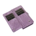 thumbnail image 5 of Allytech for iPhone 12/12 Pro Case with Crossbody Strap, Zipper Pocket Hand Strap Lanyard Wallet Purse Case with Card Holder Folding Stand PU Leather Cover for iPhone 12 Pro/12 6.1" 2020, Purple, 5 of 6