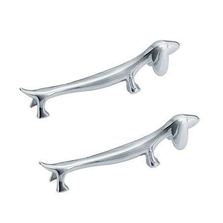 

Thinsont Portable 1pc Deer Chopsticks Stand Rest Rack Spoon Fork Holder silver 9*2.5cm