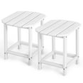 thumbnail image 1 of Costway Lot de 2 Tables d'Appoint Adirondack de Patio 18 Pouces Résistantes aux Intempéries pour Jardin et Cour, Blanches, 1 of 7