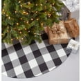 thumbnail image 5 of Saro Lifestyle Buffalo Plaid Design Decorative Cotton Christmas Tree Skirt Red 72", 5 of 5