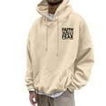 thumbnail image 5 of Christian Hoodies for Men 2025 Faith Over Fear Hoodie Hooded Sweatshirt with Pockets Pullover Hoodie Mens Hoodies, 5 of 7