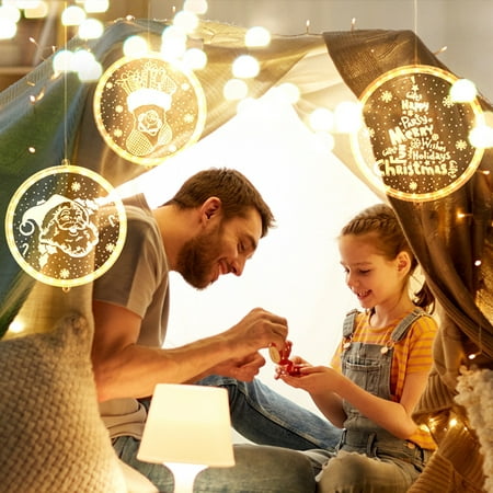 

GROFRY Light String 3D Disc Decorative Battery-operated Energy-saving Reusable Room Decoration Warm White Lights LED Christmas Bell Snowflake Hanging Light Fairy Lamp for Festival