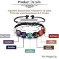 thumbnail image 5 of Pulsera de cuentas de cristal curativas para mujer, piedras preciosas naturales, yoga, reiki, chakras, cuentas de piedra, pulsera trenzada para la ansiedad, joyería ajustable, regalos para hombres, 5 of 5