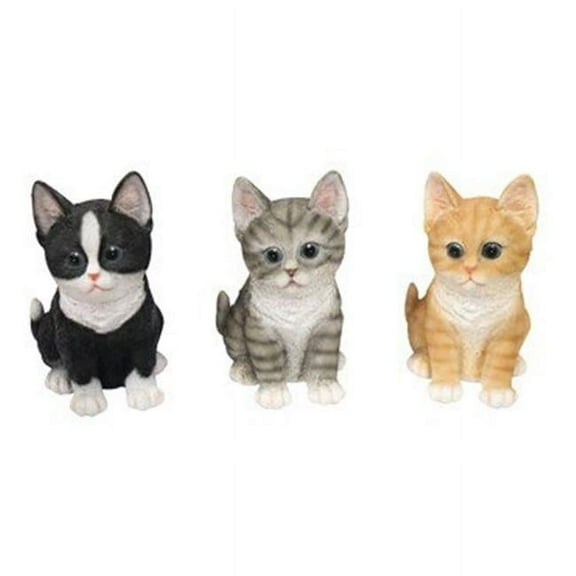 Corp  Polyresin Kitty Statues Tray, Assorted - Pack of 9