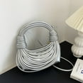 thumbnail image 4 of Personalized spaghetti drawstring design bags for women, trendy single-shoulder crossbody bags-Silver, 4 of 5