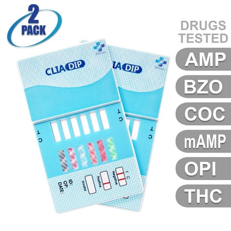 MiCare [2pk] - 6-Panel Dip Card Instant Urine Drug Test - Amphetamine (AMP), Oxazepam (BZO), Cocaine (COC), Meth/Methamphetamine (mAMP/MET), Opiates (OPI), Marijuana/Cannabinoids (THC) (Best Drugs For Opiate Withdrawal)