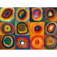 thumbnail image 2 of Kandinsky, Wassily 18x15 Black Ornate Wood Framed with Double Matting Museum Art Print Titled - Squares with Concentric Circles, 2 of 4