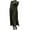 Olive Green, variant on IROINNID Maxi Dress for Women Round Neck Winter Warm Solid Long Sleeve Long Dress with Pocket,Dark Gray
