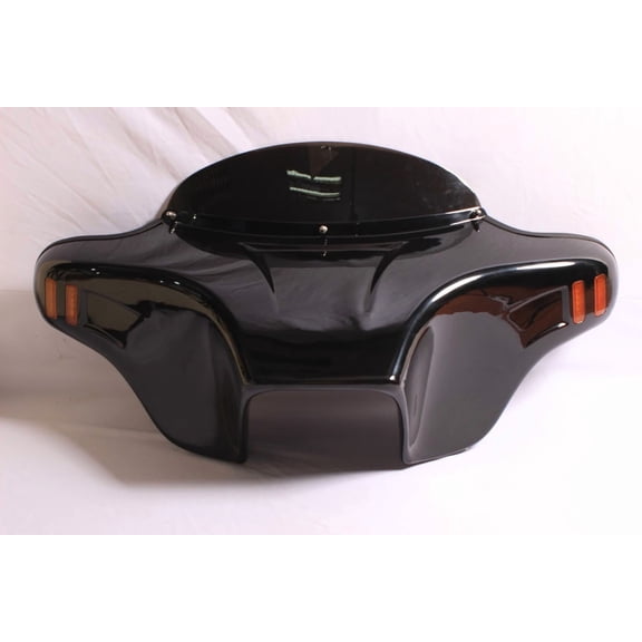 PAINTED BLACK BATWING FAIRING WINDSHIELD for Harley SOFTAIL FATBOY HERITAGE DELUXE CUSTOM SLIM 2018-2023